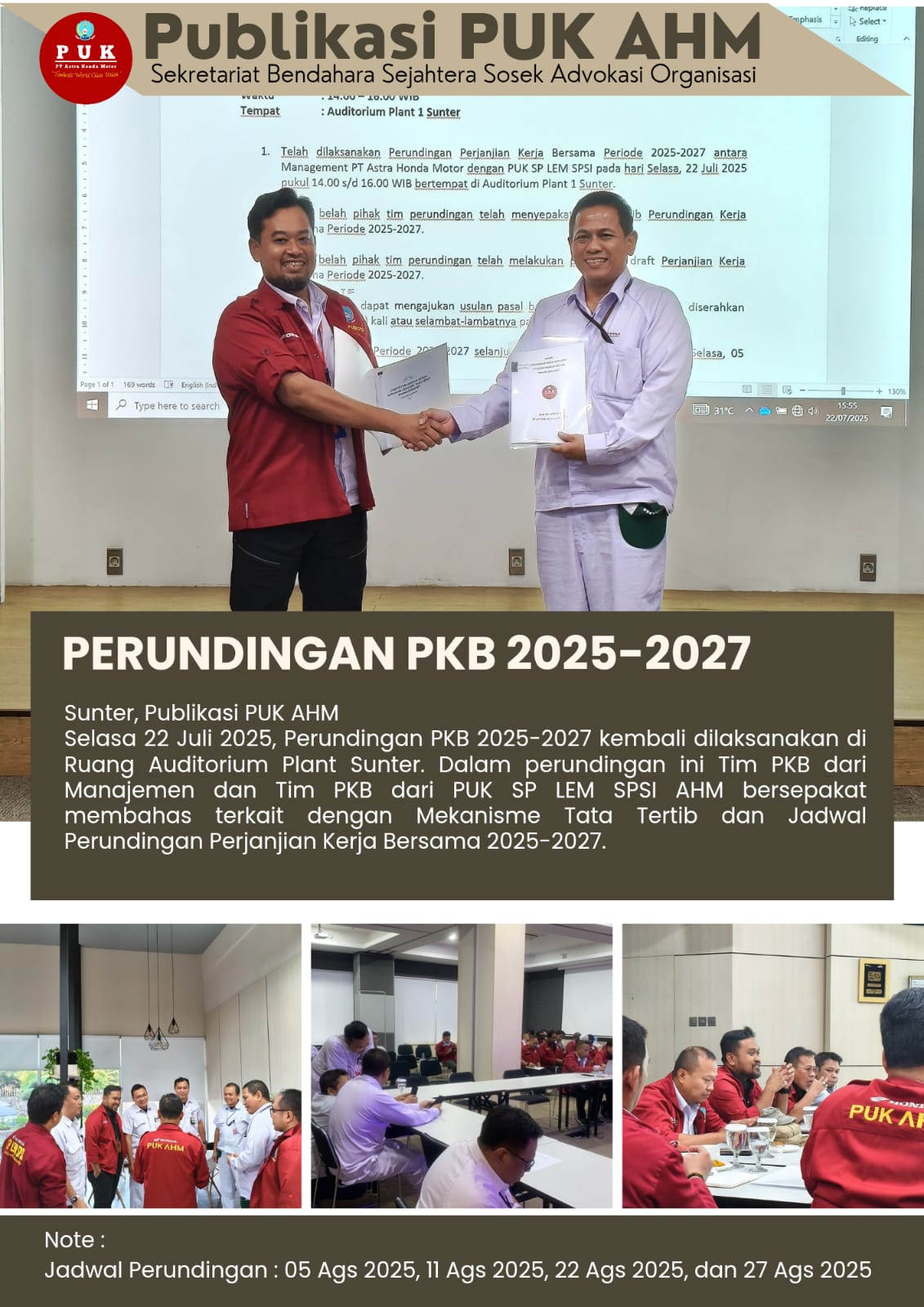 Pertukaran Draft Perundingan PKB 2025-2027