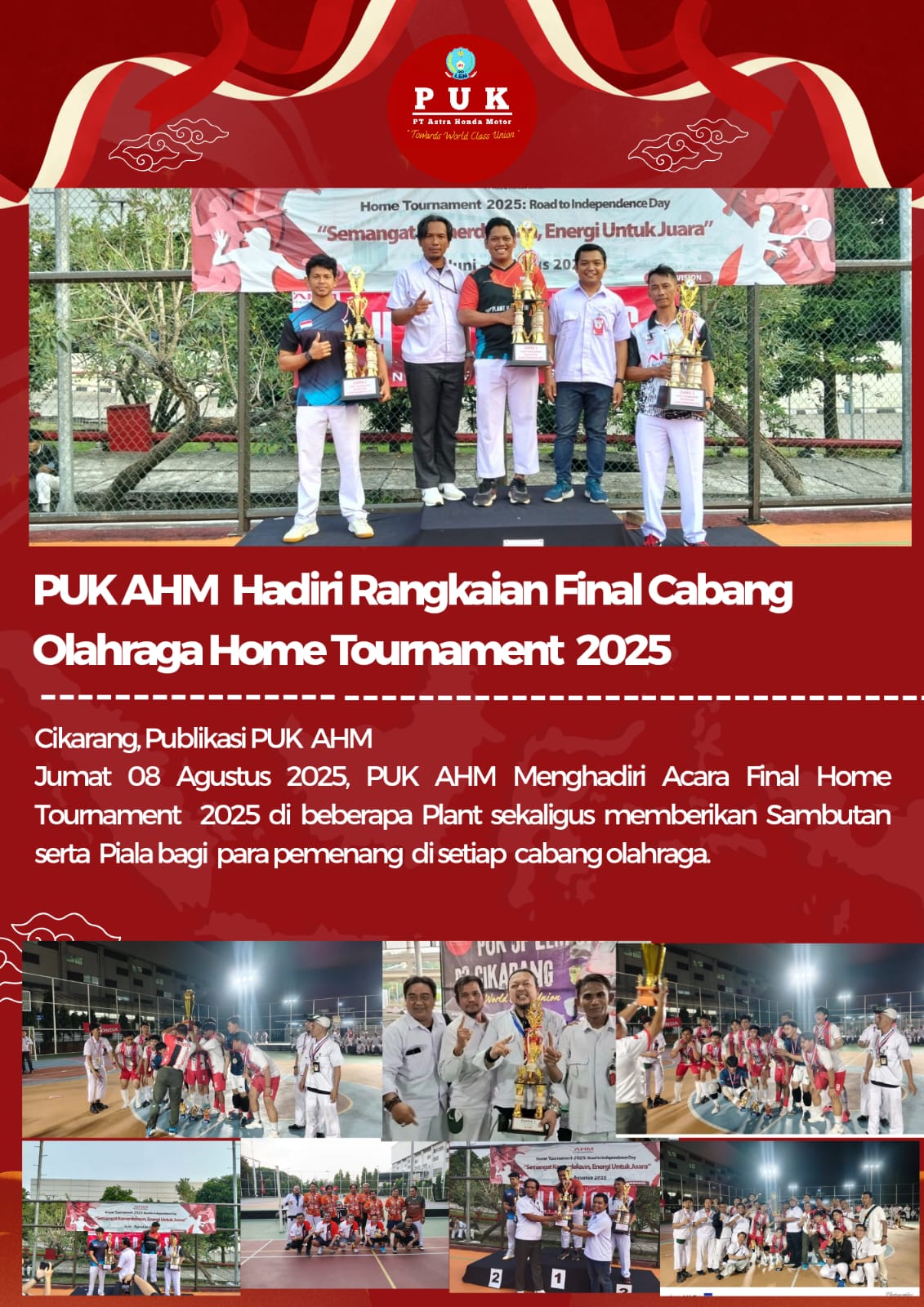 PUK AHM Menghadiri Rangkaian Final Cabang Olahraga Home Tournament 2025